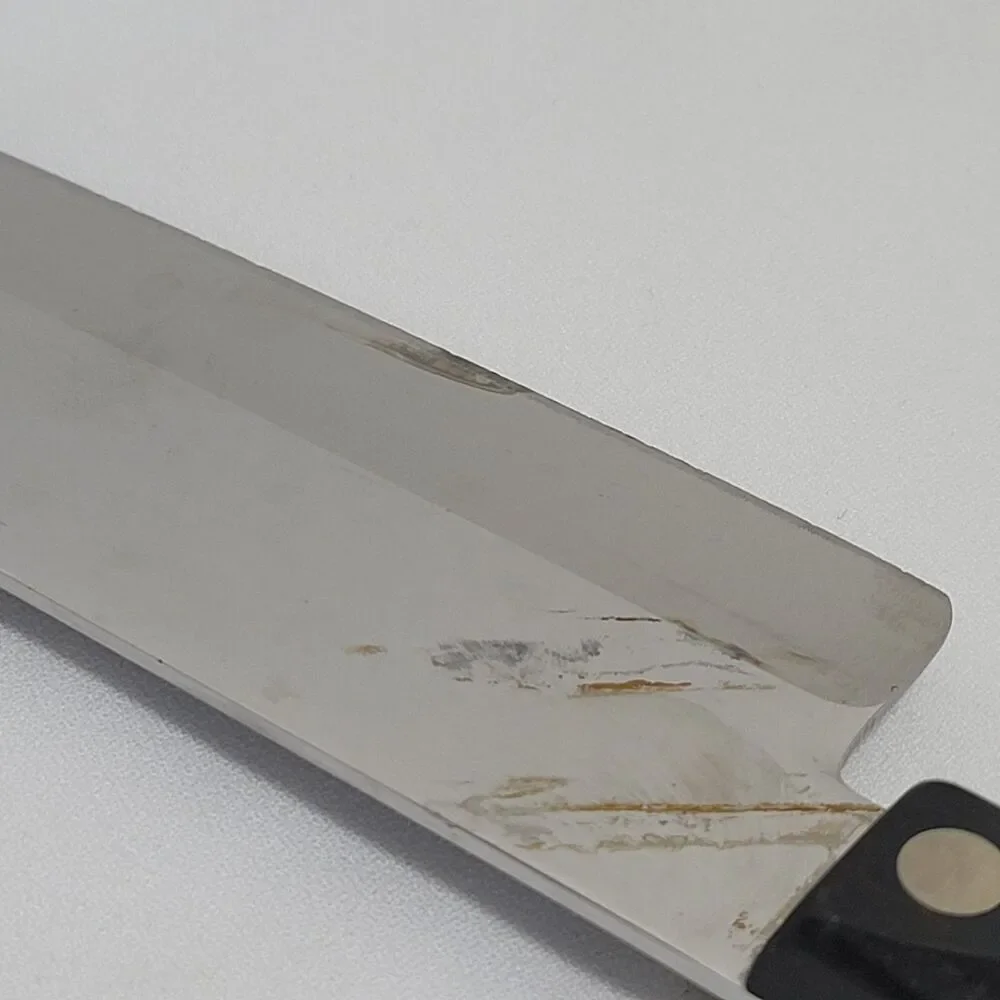 Cutco 1728 JI 7-5/8 Petite Chef Knife Brown Marbled Handle USA *flawed